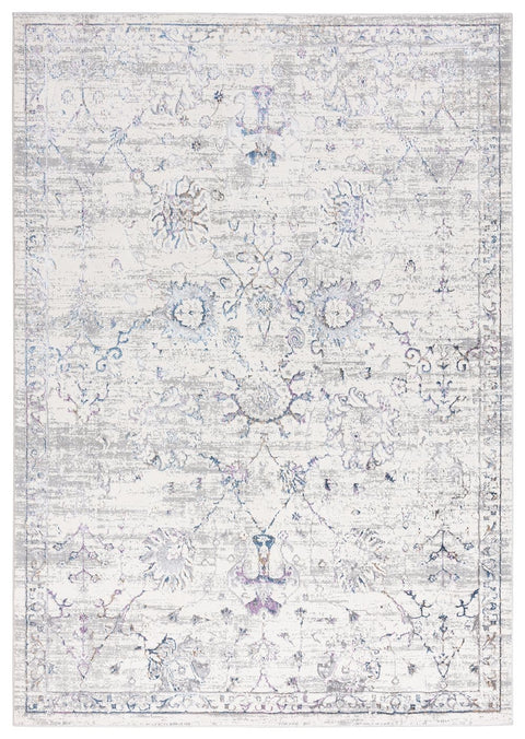 Kimora Cream And Grey Lustrous Transitional Rug