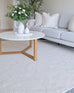 Larvic Ivory Chunky Wool Round Rug