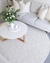 Larvic Ivory Chunky Wool Round Rug