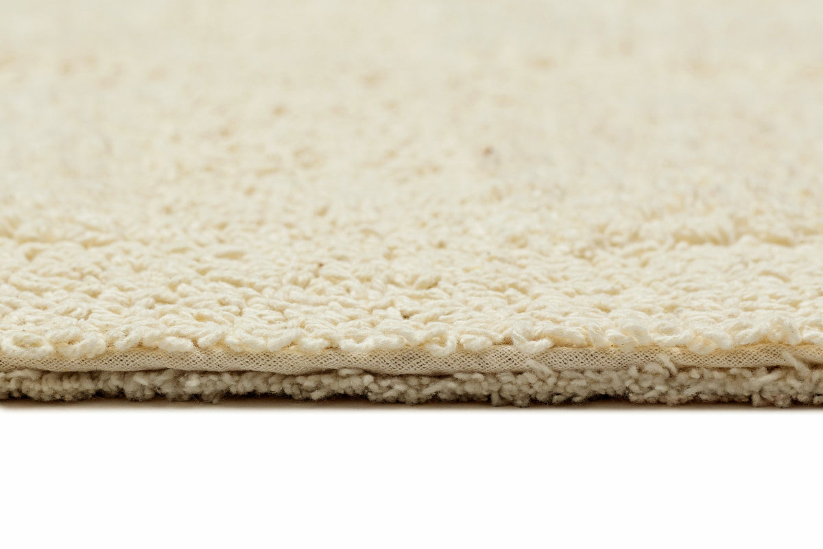 Laurrie Coconut Milk Grid Cotton Bath Mat
