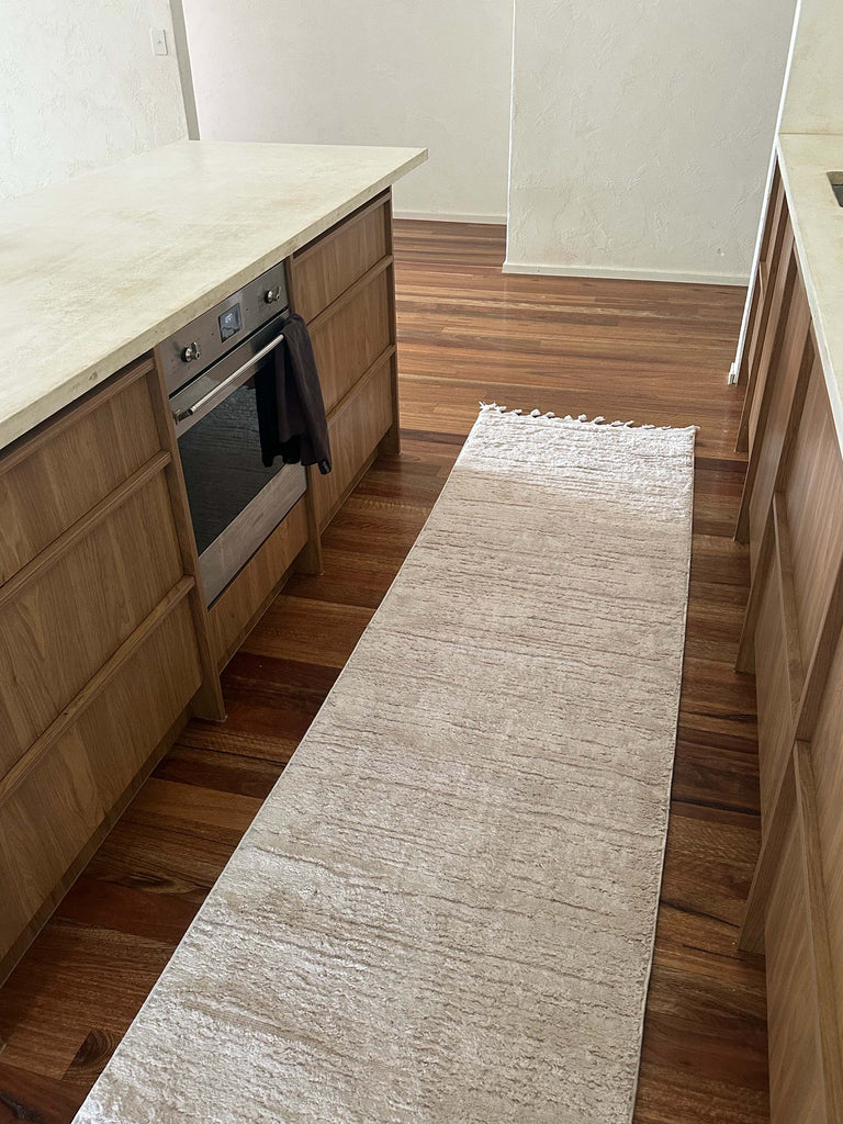 Leilani Ivory Cream Textured Runner Rug