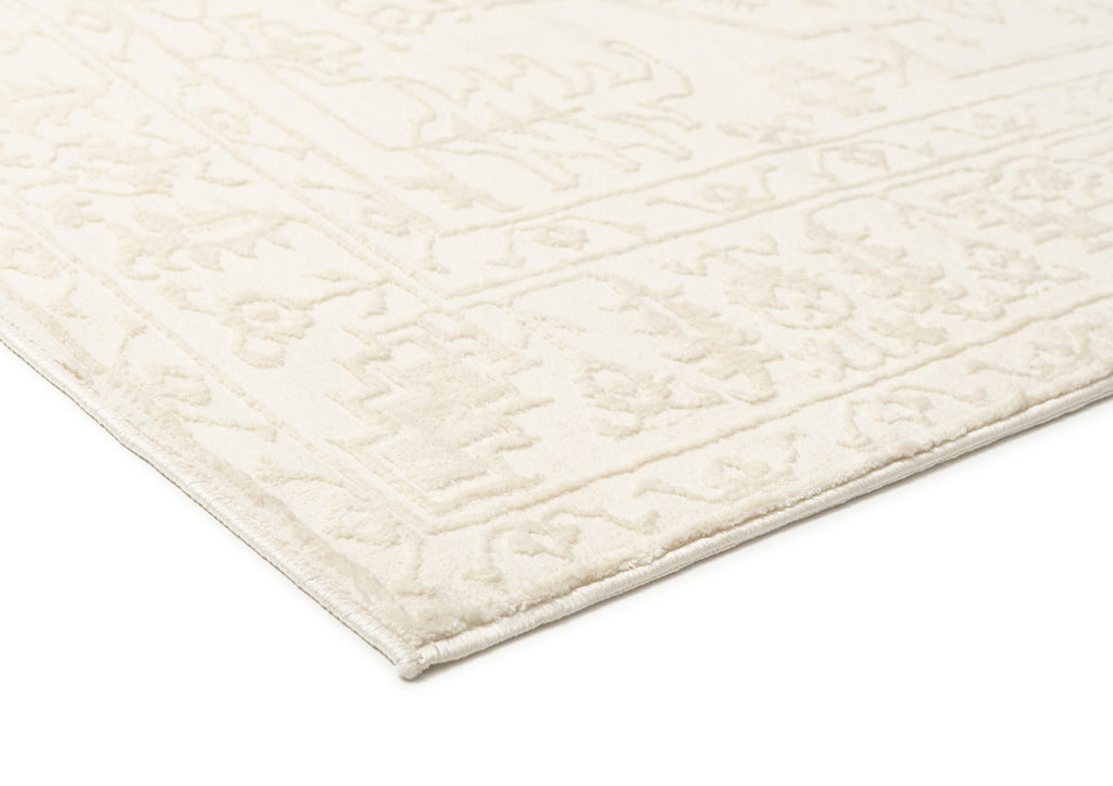 Lianda Neutral Medallion Washable Rug