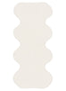 Lianna Cream Scallop Washable Bath Mat