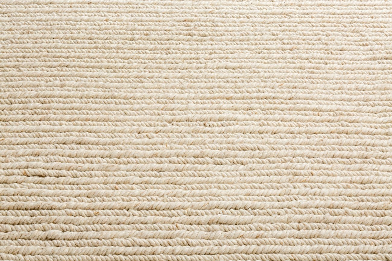 Linnea Beige Herringbone Braided Wool Rug