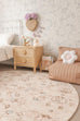 Luna Blue and Pink Floral Round Rug