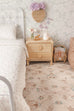 Luna Blue and Pink Floral Round Rug