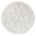 Madison Ivory And Grey Traditional Distressed Round Rug