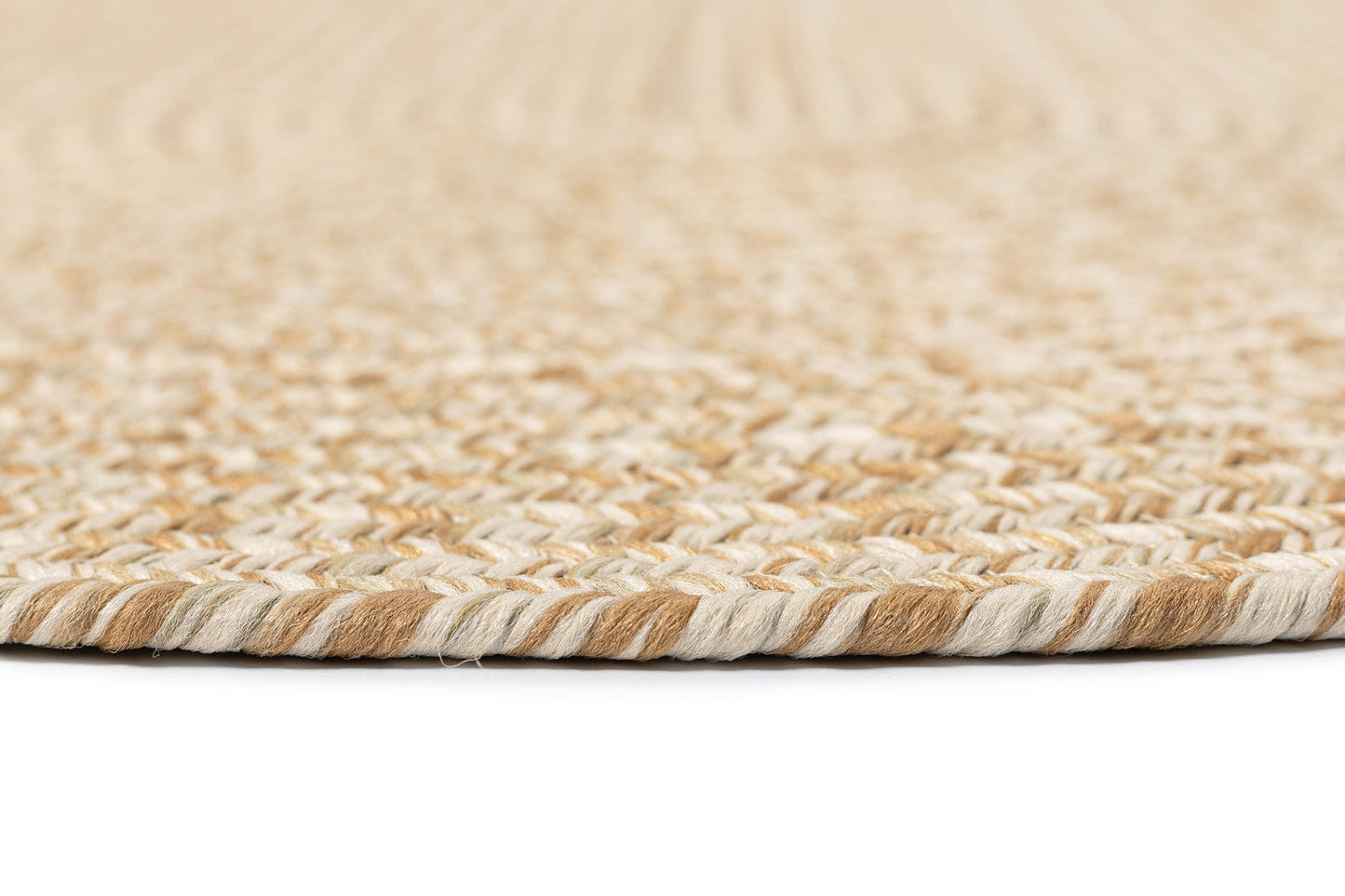Malia Beige Braided Flatweave Indoor Outdoor Oval Rug
