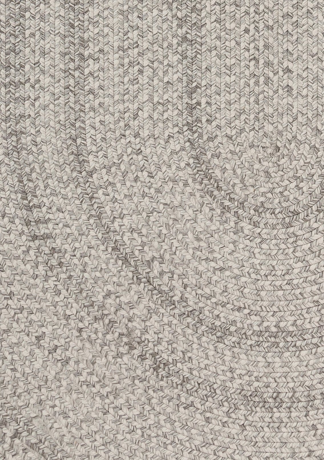 Mika Grey Braided Flatweave Indoor Outdoor Oval Rug
