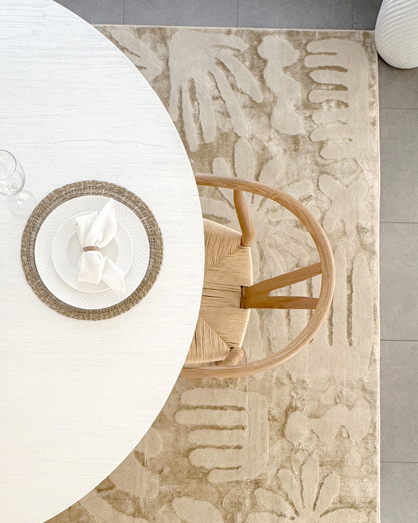 Murzuq Textured Abstract Neutral Washable Rug