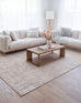 Nahba Ivory And Cream Textured Tribal Rug