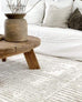 Nahba Ivory And Cream Textured Tribal Rug