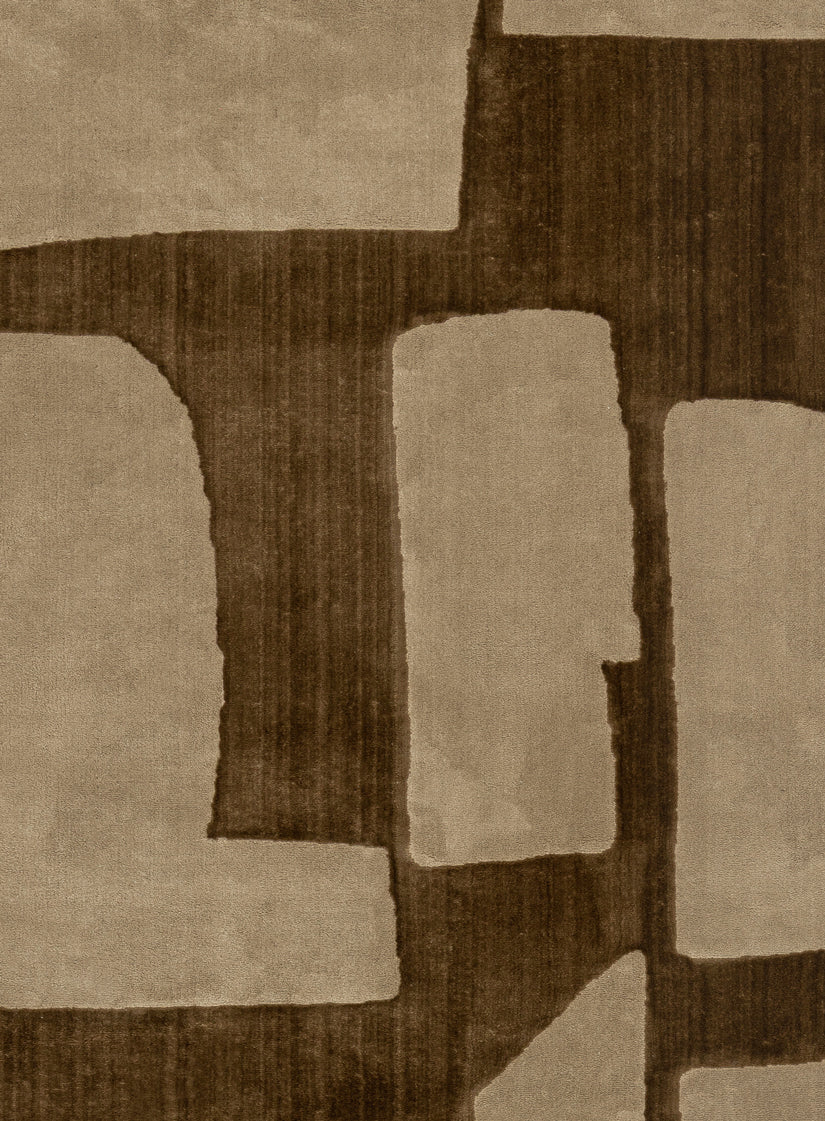 Nezar Brown Geometric Rug
