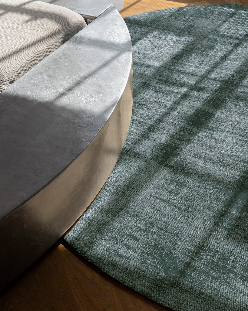 Nico Turquoise Handwoven Round Rug