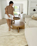 Omaira Ivory Textured Wool Round Rug