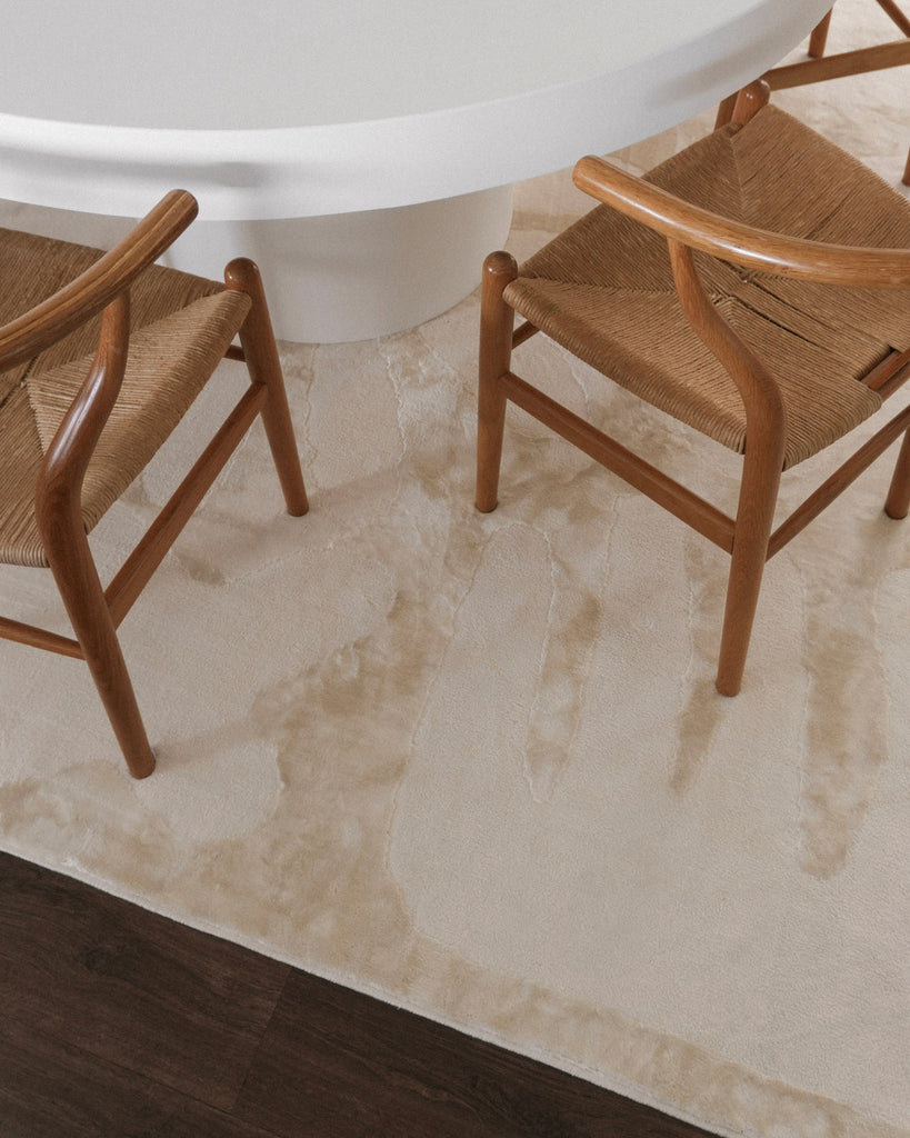 Palila Textured Abstract Neutral Washable Rug