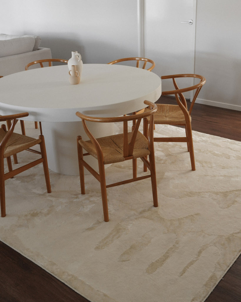 Palila Textured Abstract Neutral Washable Rug