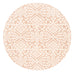 Paloma Peach and Ivory Tribal Patterned Round Rug
