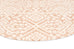 Paloma Peach and Ivory Tribal Patterned Round Rug