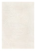Penelope Ivory Cream Textured Rainbow Rug