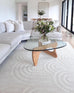 Penelope Ivory Cream Textured Rainbow Rug