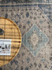 Ranya Blue and Grey Floral Distressed Rug