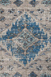 Ranya Blue and Grey Floral Distressed Rug