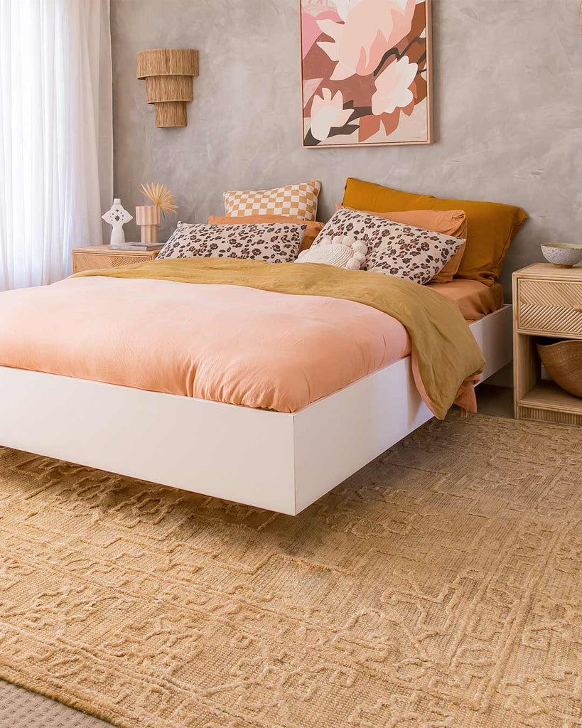 Sariah Yellow Distressed Rug