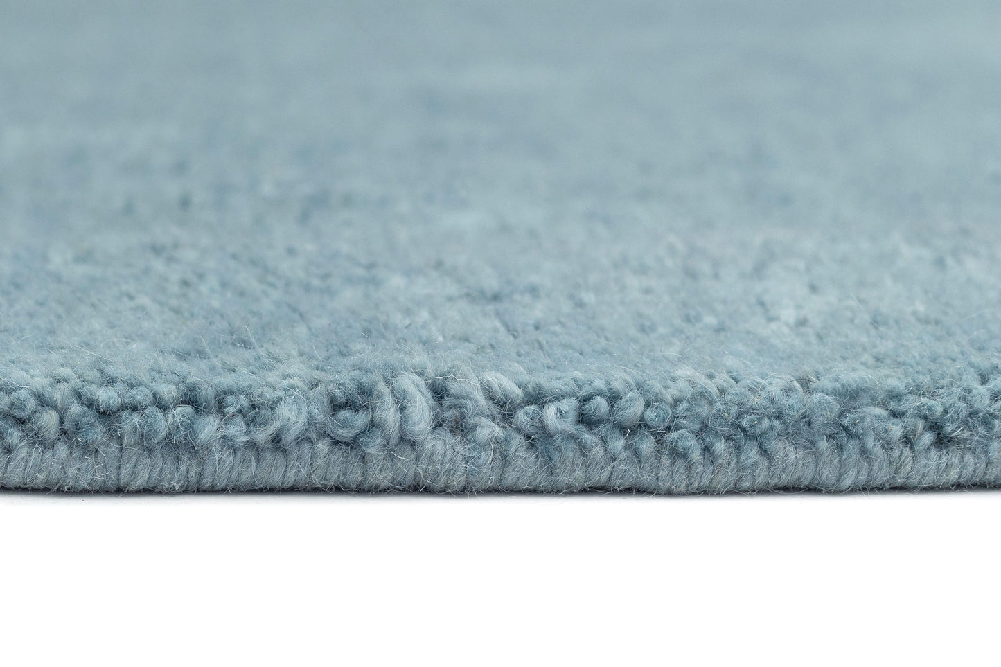 Serenity Blue Wiggle Border Wool Rug