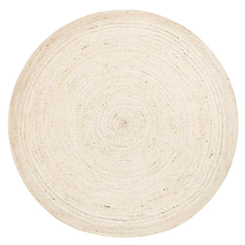 Sete Bleached Hand-Braided Round Jute Rug