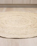 Sete Bleached Hand-Braided Round Jute Rug