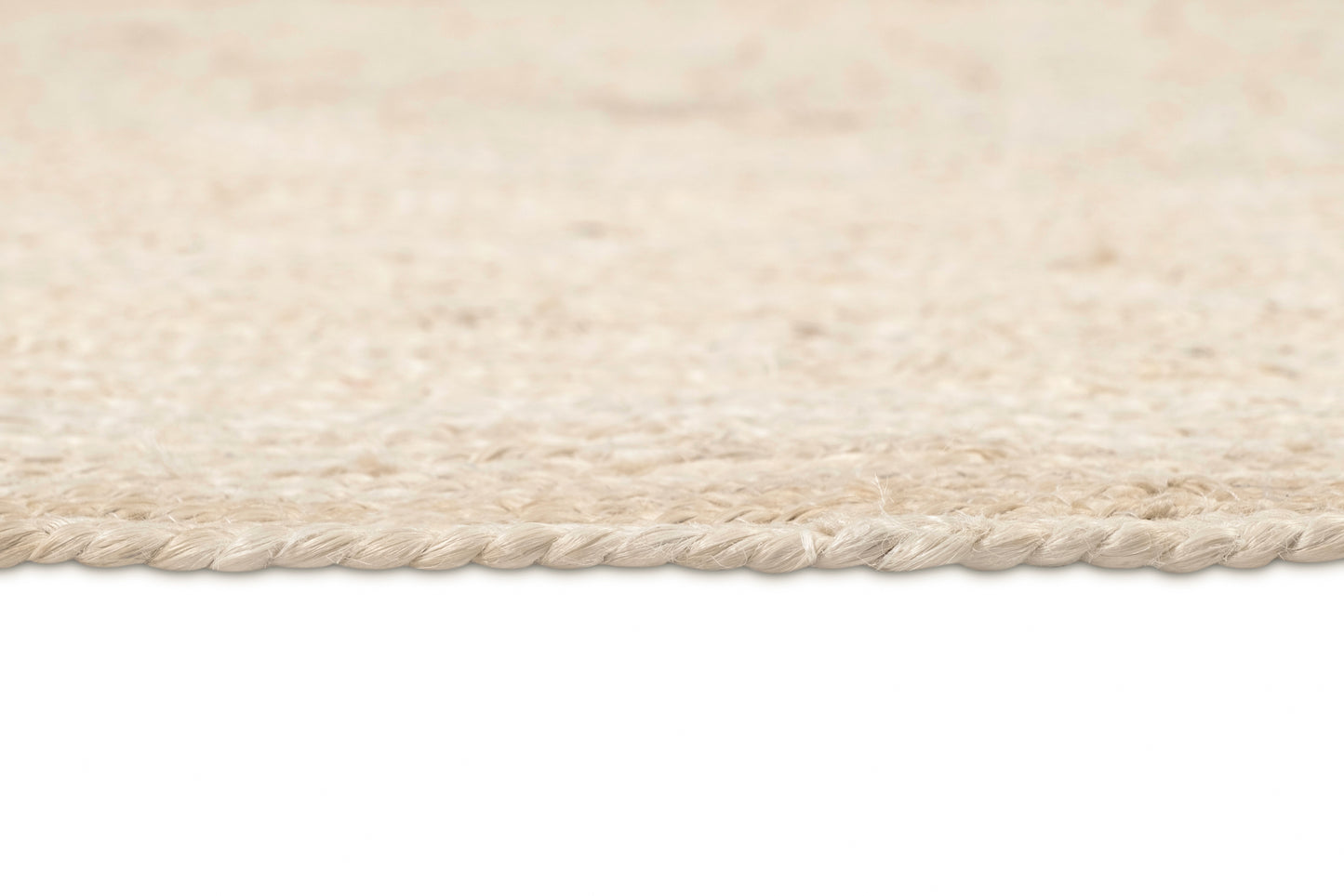 Sete Bleached Hand-Braided Round Jute Rug