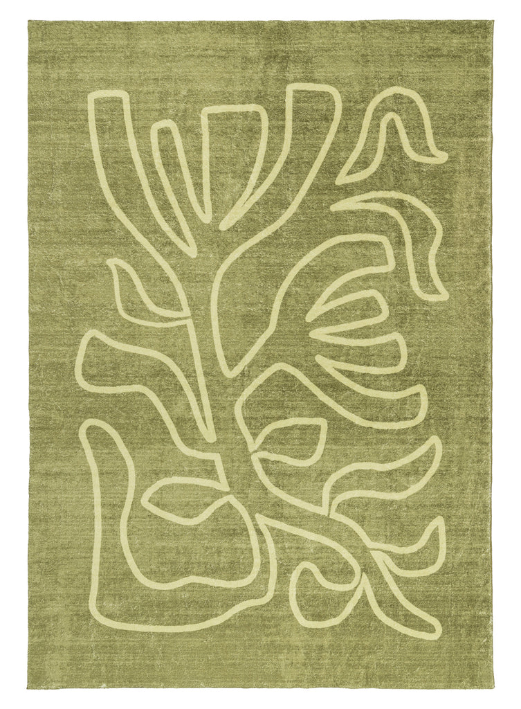 Shandi Green Hand Drawn Washable Rug