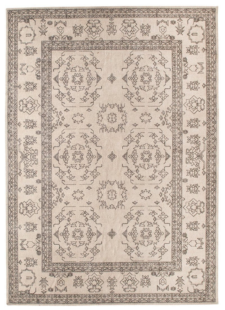 Sienna Beige and Black Scandi Pattern Rug
