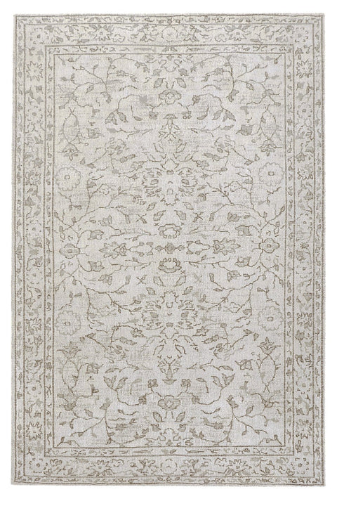 Sonia Beige and Grey Floral Pattern Rug