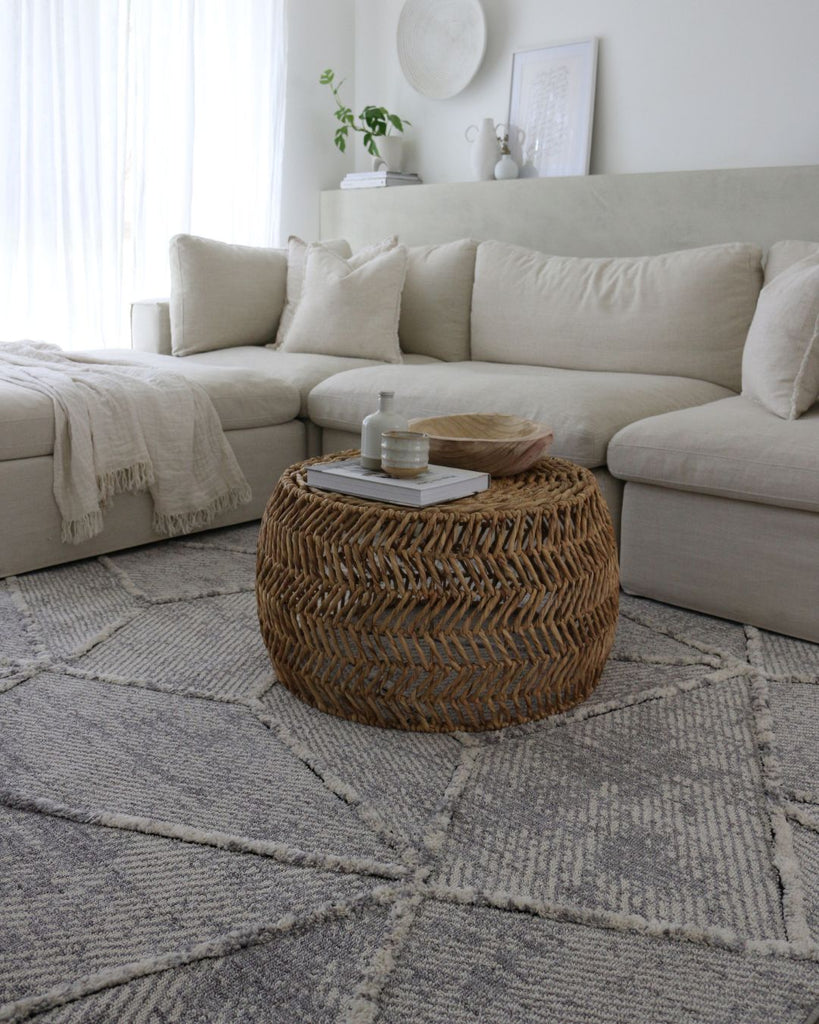 Soraya Grey Abstract Textured Rug