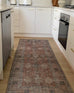 Sydelle Brown and Grey Traditional Distressed Washable Runner Rug