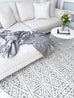 Tatiana Ivory and Grey Textured Tribal Rug