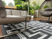 Teyona Charcoal and Ivory Tribal Flatweave Indoor Outdoor Rug