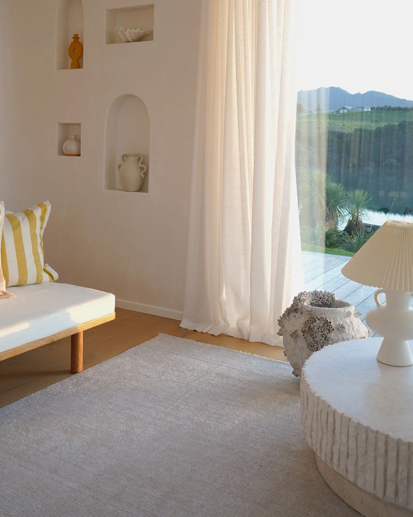 Tilos Natural Stone Hand Loomed Cotton Rug