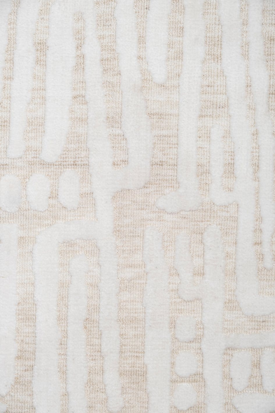 Trissa Beige and Ivory Abstract Tribal Rug