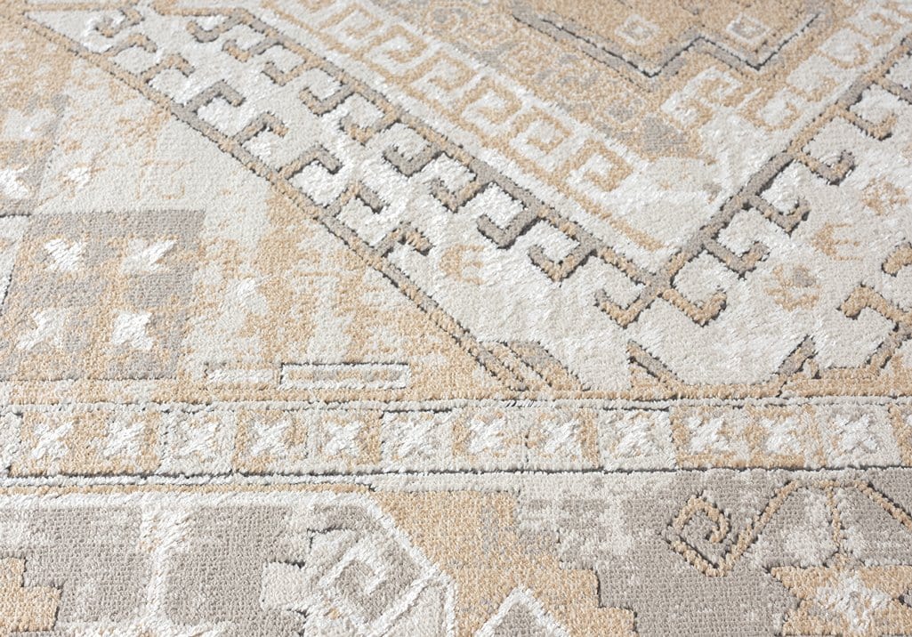 Tupelo Beige And Grey Tribal Medallion Rug