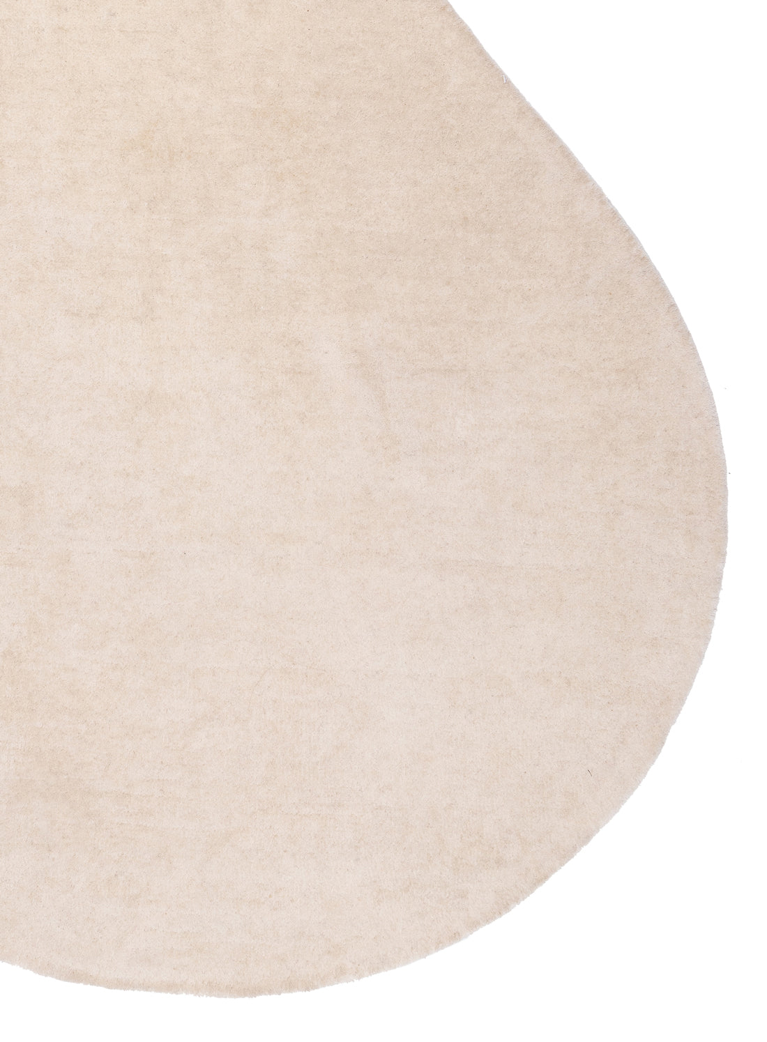 Vanni Solid Cream Curved Wool Rug