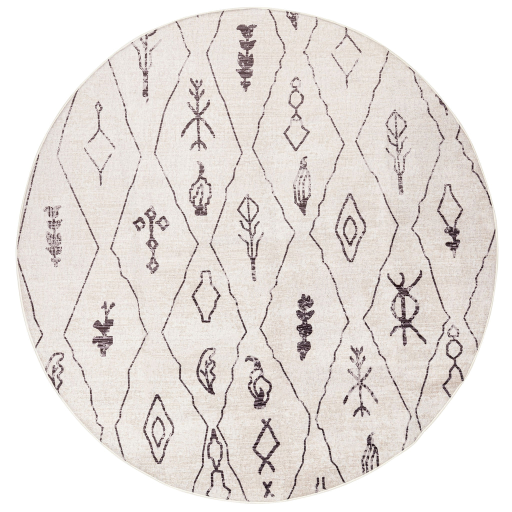 Yssa Brown Charcoal Plush Rollie Pollie Round Playmat