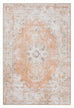 Zarina Orange and Beige Traditional Distressed Washable Rug