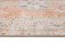 Zarina Orange and Beige Traditional Distressed Washable Rug