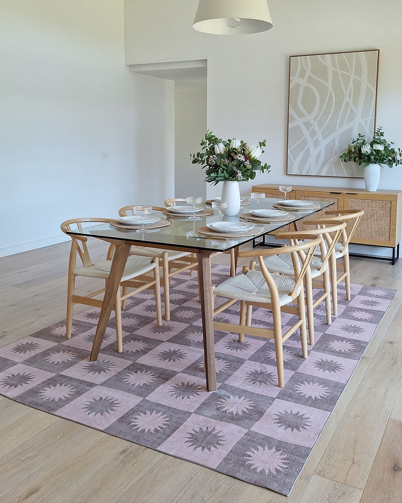 Zimra Light Pink Washable Rug