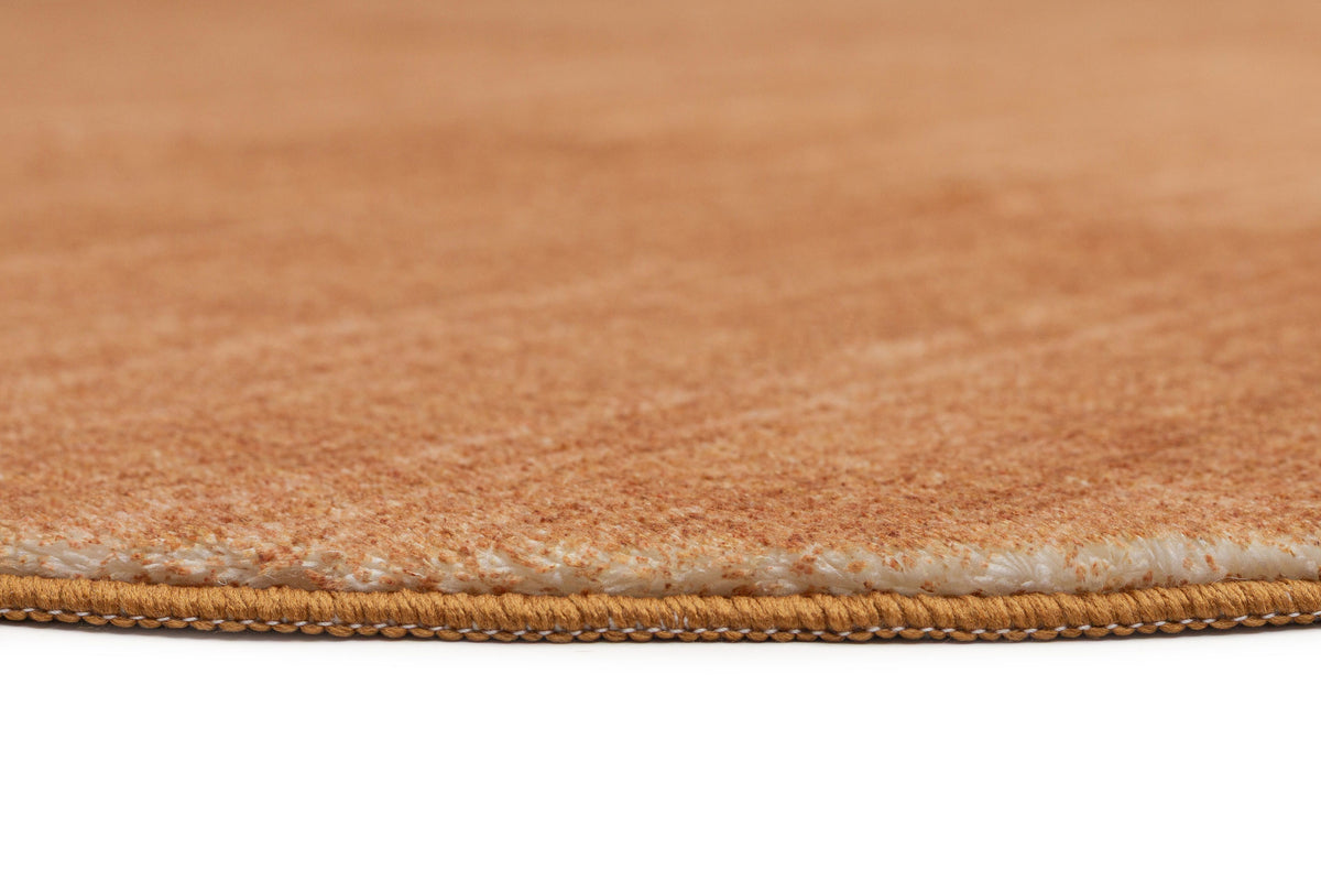 Zoey Caramel Washable Round Rug