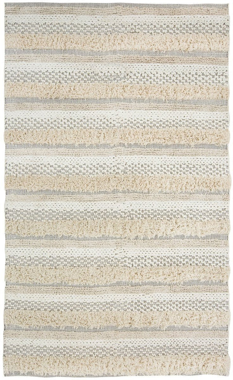 Zoya Tribal Ivory Shag Rug