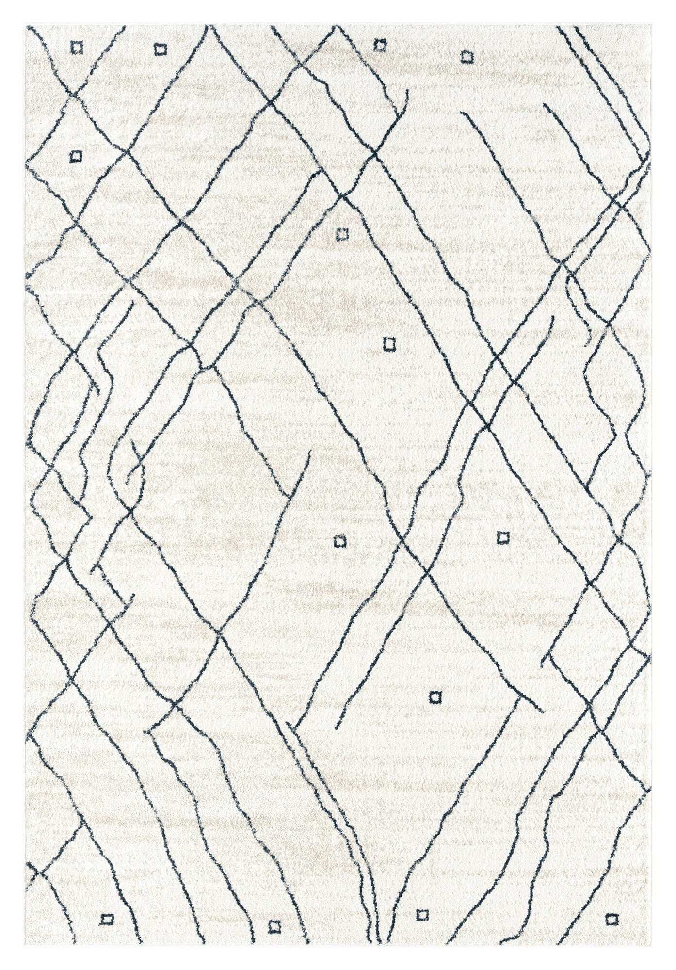 Taryn Grey and Ivory Abstract Tribal Rug
